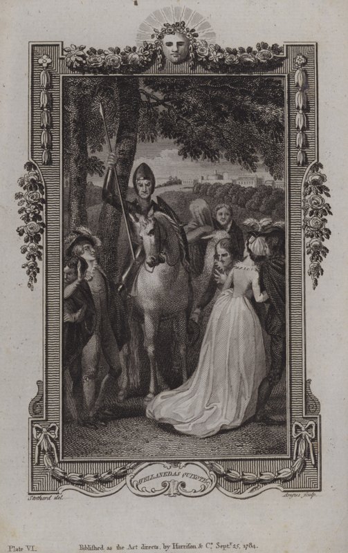 Scena dal seguito di Don Chisciotte di Miguel de Cervantes, scritto da Alonso Fernandez de Avellaneda da English School