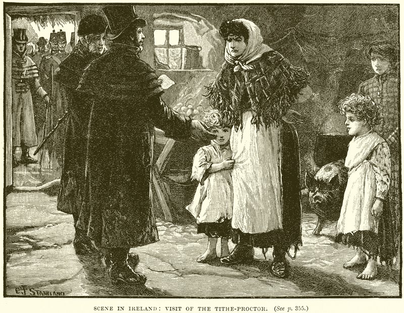 Scena in Irlanda: visita del Tithe-Proctor da English School