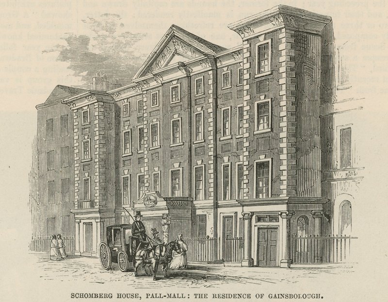 Schomberg House, Pall Mall, Londra, residenza di Thomas Gainsborough da English School