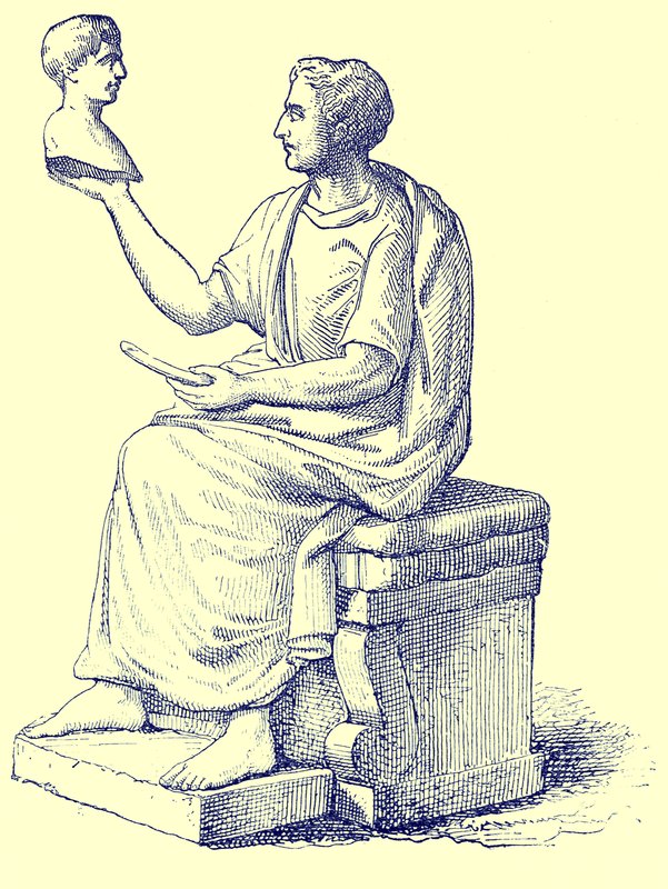 Scultore, illustrazione da Storia di Roma di Victor Duruy, pubblicata nel 1884 da English School