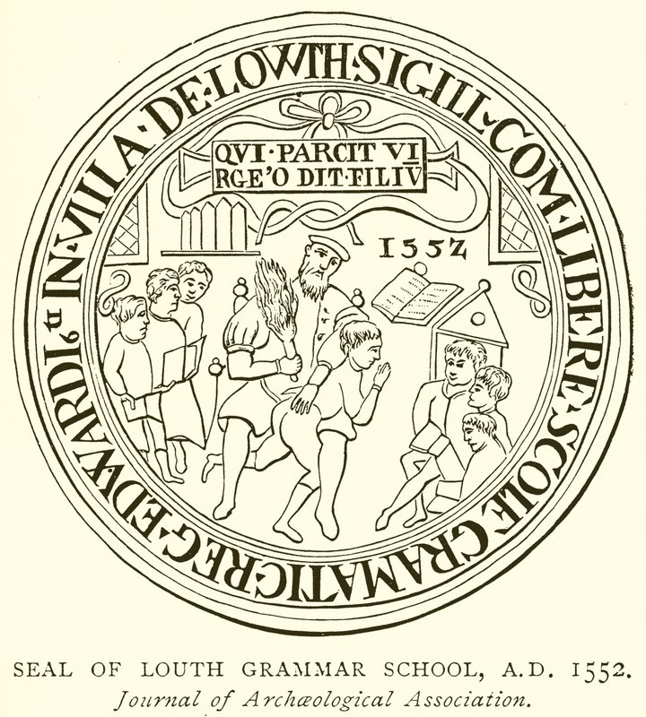 Sigillo della Louth Grammar School, A.D. 1552 da English School