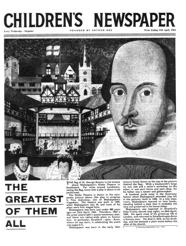 Shakespeare: Il più grande di tutti, prima pagina di 