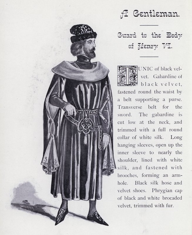 Re Riccardo III di Shakespeare: Un gentiluomo, guardia del corpo di Enrico VI da English School