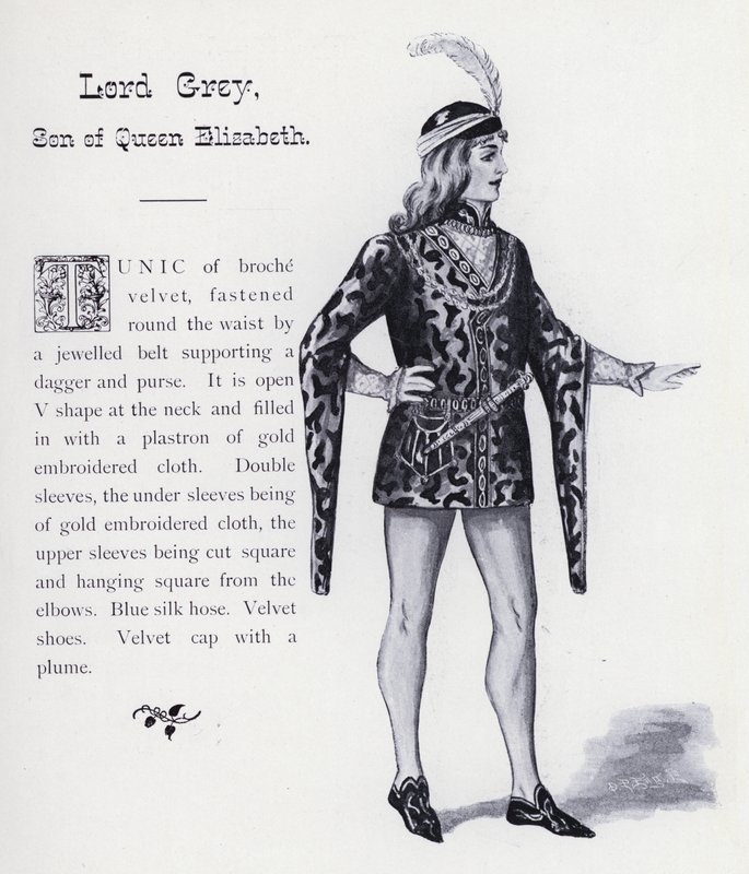 Re Riccardo III di Shakespeare: Lord Grey, figlio della regina Elisabetta (litografia) da English School
