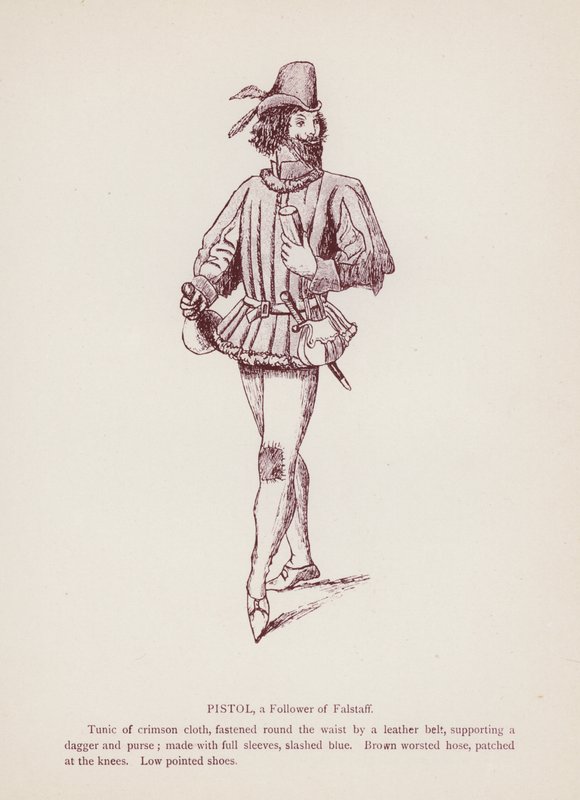 Le allegre comari di Windsor di Shakespeare: Pistol, un seguace di Falstaff da English School