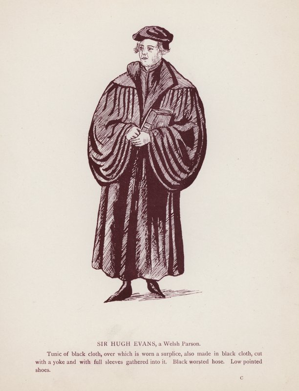 Le allegre comari di Windsor di Shakespeare: Sir Hugh Evans, un parroco gallese da English School