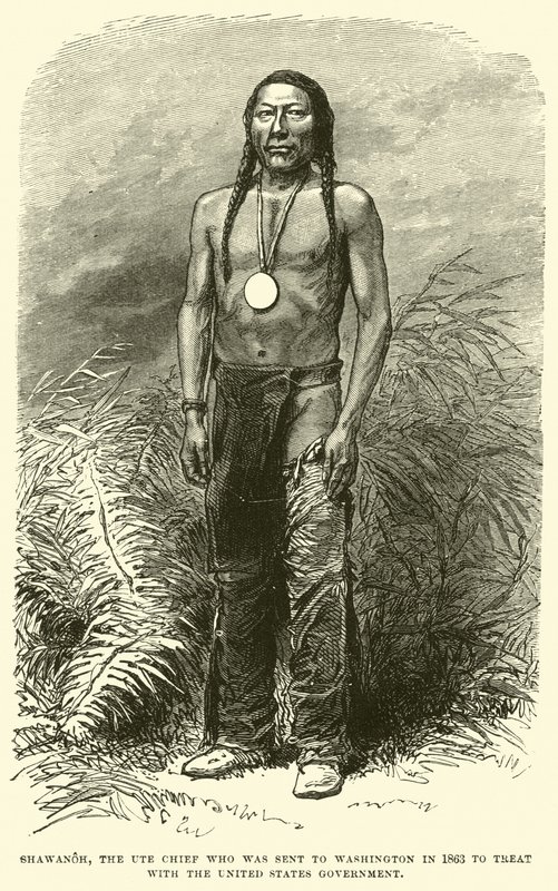 Shawanoh, il capo Ute che fu inviato a Washington nel 1863 per trattare con il governo degli Stati Uniti da English School