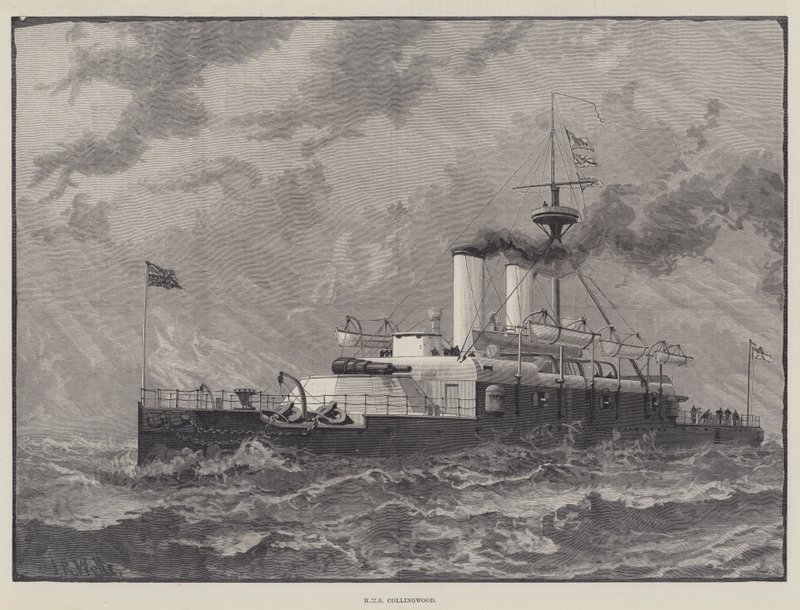 Navi alla Rassegna Navale del Giubileo della Regina (incisione) da English School
