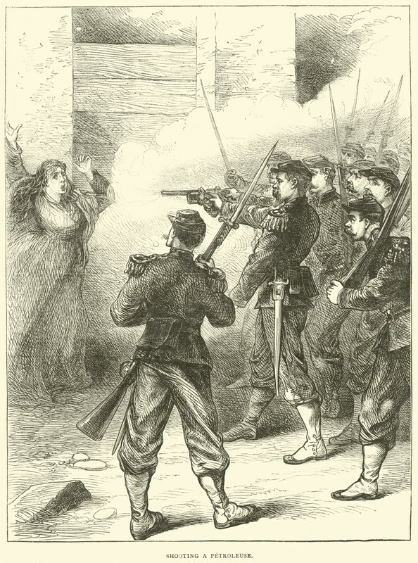 Fucilazione di una petroleuse, maggio 1871 da English School