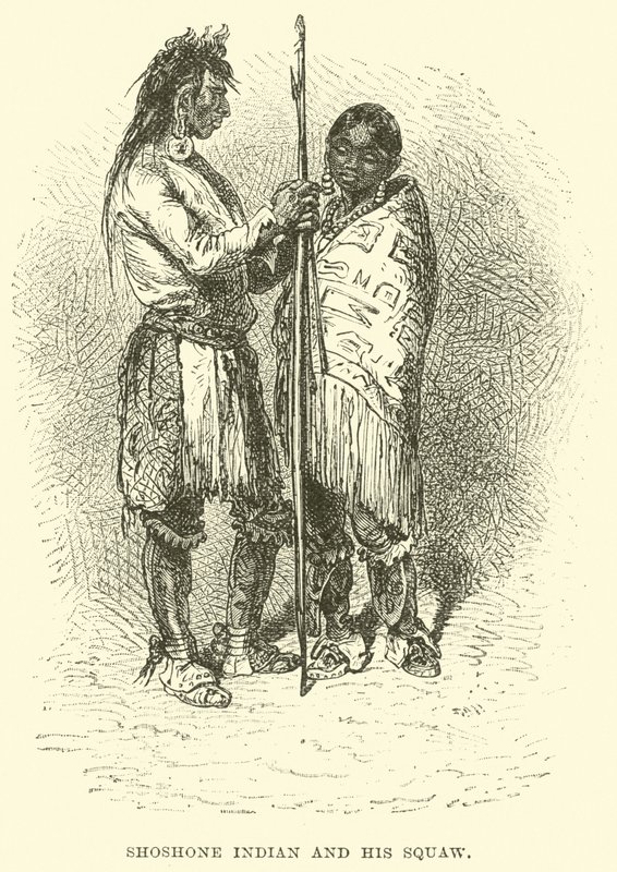 Indiano Shoshone e la sua Squaw da English School