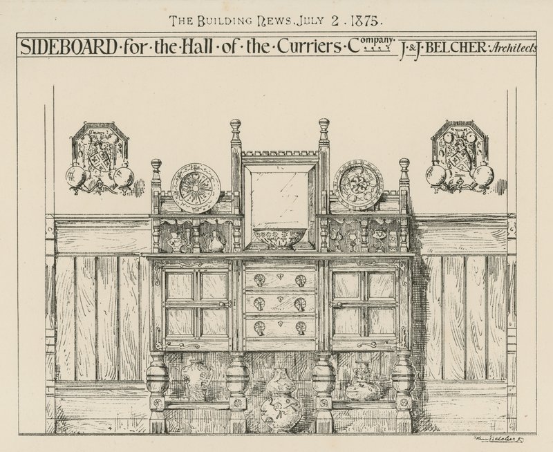 Credenza per la sala della Curriers Company da English School