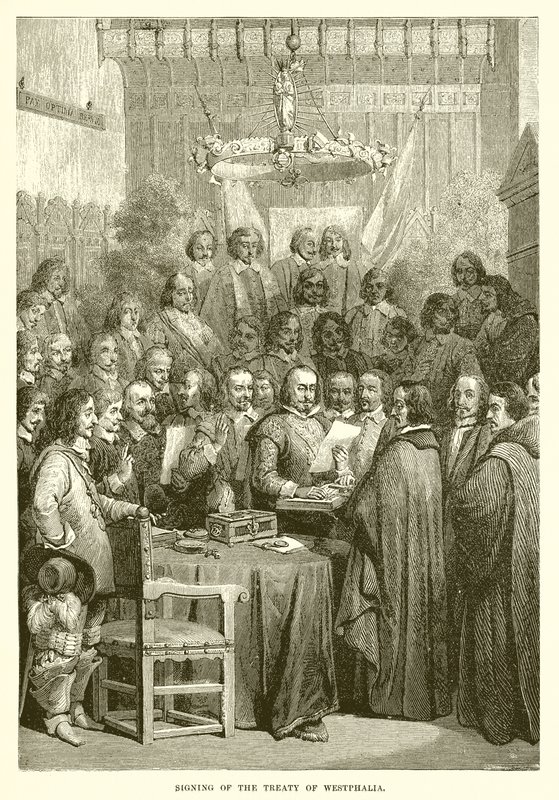 Firma del trattato di Westfalia da English School