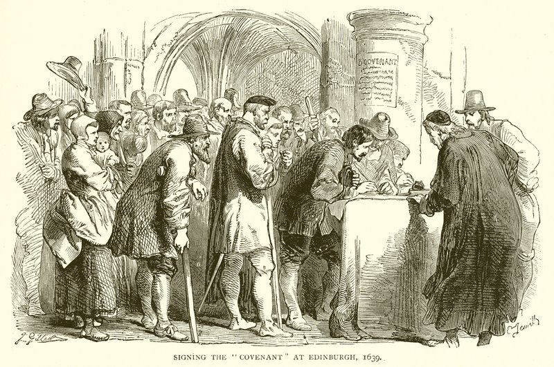Firma del Patto a Edimburgo, 1639 da English School
