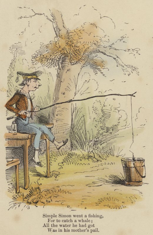 Semplice Simon andò a pescare per catturare una balena; tutta l