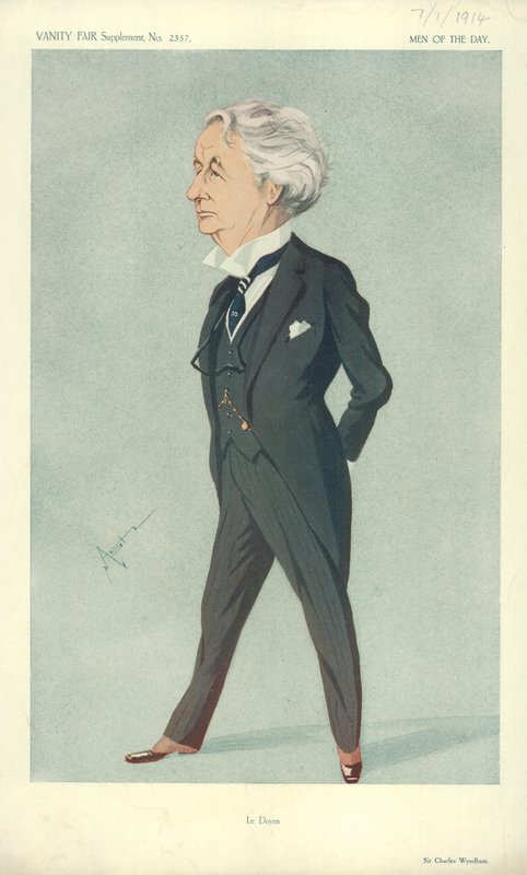 Sir Charles Wyndham, 7 gennaio 1914, caricatura di Vanity Fair da English School