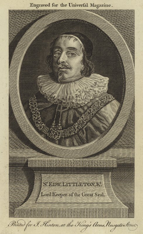 Sir Edward Littleton, Custode del Gran Sigillo da English School