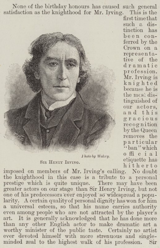 Sir Henry Irving da English School