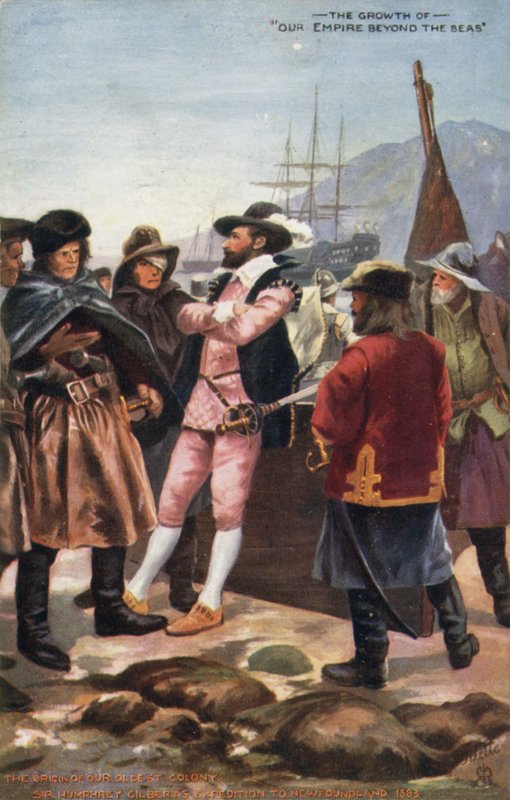 La spedizione di Sir Humphrey Gilbert a Terranova, 1583 da English School