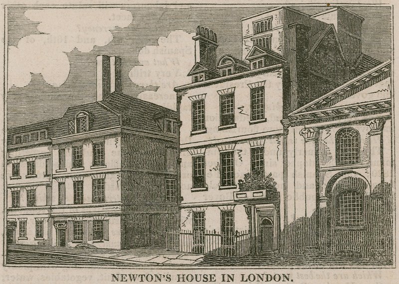 Casa di Sir Isaac Newton, St Martins Street, Leicester Square, Londra da English School