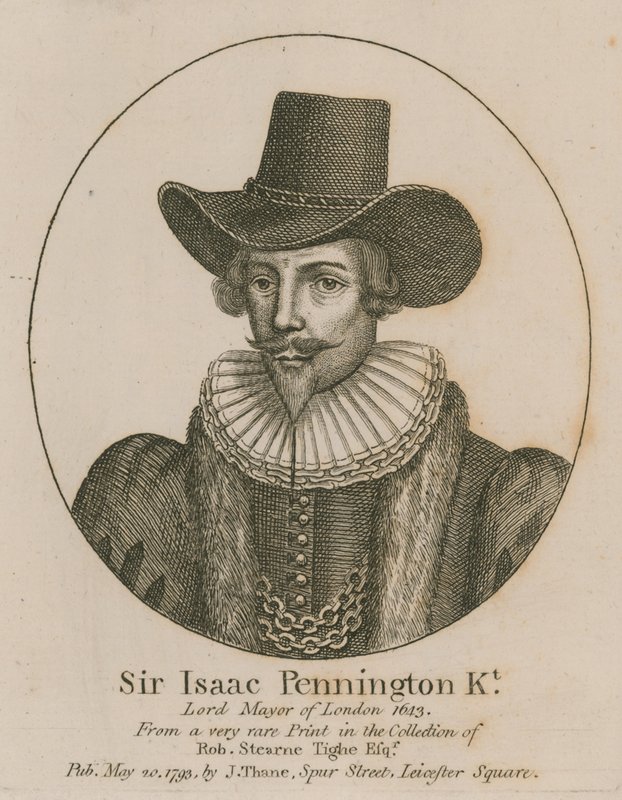 Sir Isaac Pennington, sindaco di Londra 1643 da English School