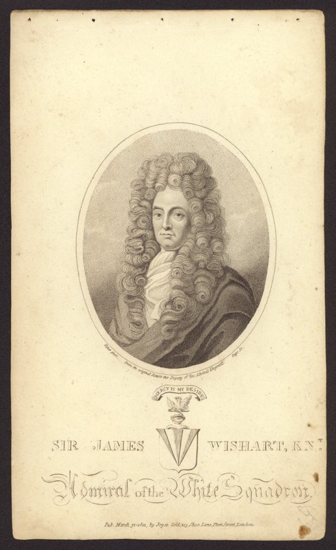 Sir James Wishart, ammiraglio britannico (incisione) da English School
