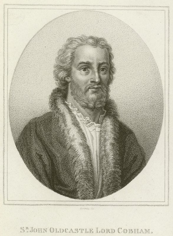 Sir John Oldcastle, Lord Cobham (incisione) da English School