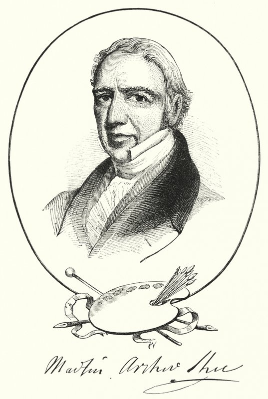 Sir Martin Archer Shee (incisione) da English School