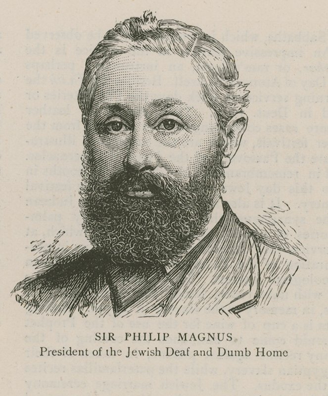 Sir Philip Magnus, Presidente della Casa per Sordi e Muti Ebraici da English School