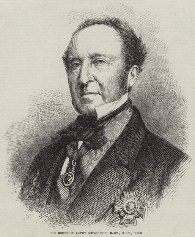 Sir Roderick Impey Murchison, baronetto, KCB, FRS (incisione) da English School