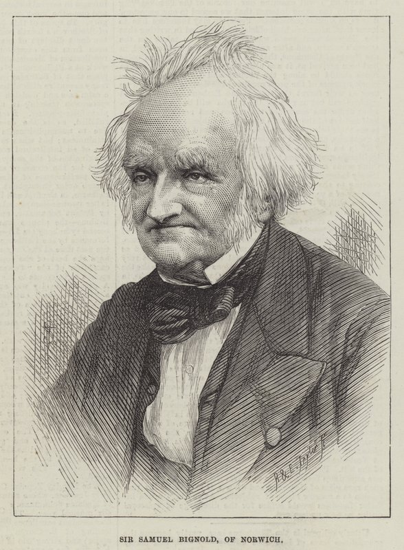 Sir Samuel Bignold, di Norwich (incisione) da English School