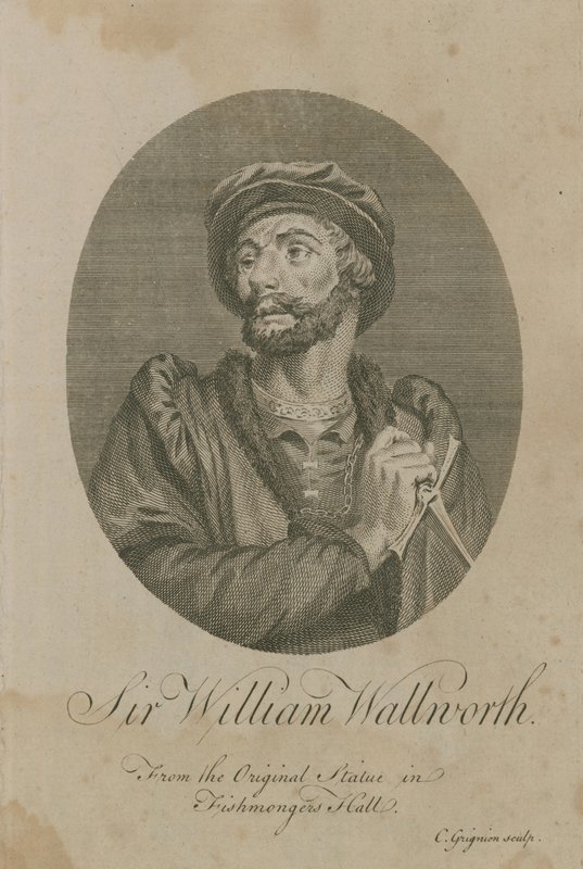 Sir William Wallworth, sindaco di Londra, 1370 da English School