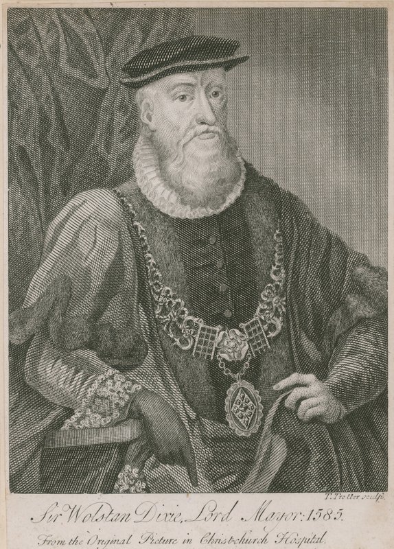 Sir Wolstan Dixie, sindaco di Londra, 1585 da English School