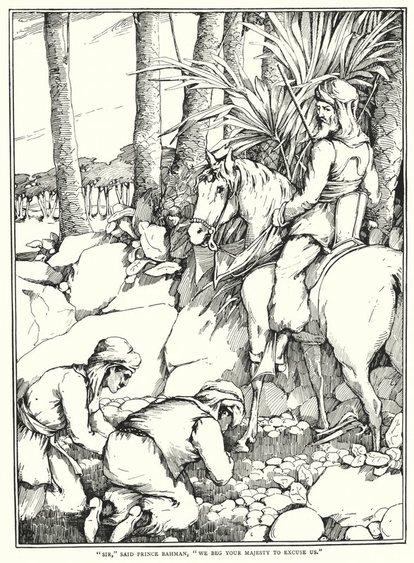 "Signore," disse il principe Bahman, "Chiediamo alla vostra maestà di scusarci" da English School