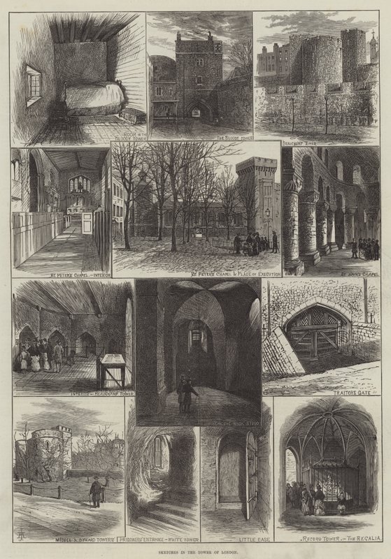 Schizzi nella Torre di Londra da English School