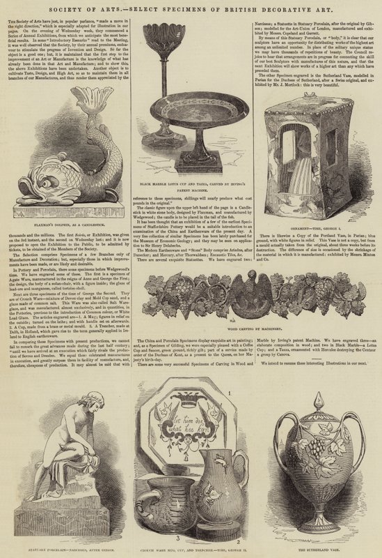 Società delle Arti, Esemplari selezionati di arte decorativa britannica (incisione) da English School