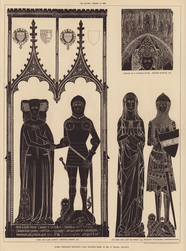 Alcuni Brasses inglesi (incisione) da English School