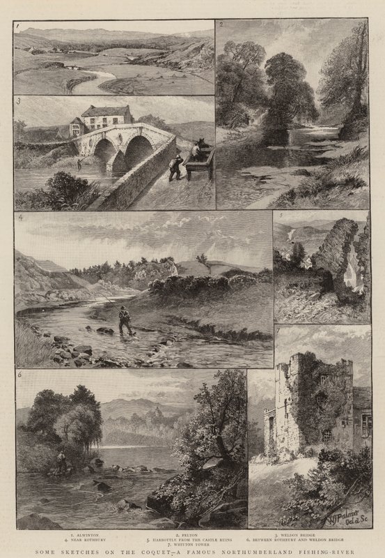 Alcuni schizzi sul Coquet, un famoso fiume di pesca del Northumberland da English School