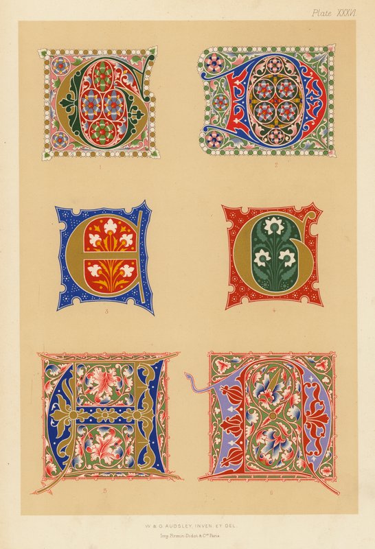 Esemplari di iniziali illuminate del XIV e XV secolo da English School