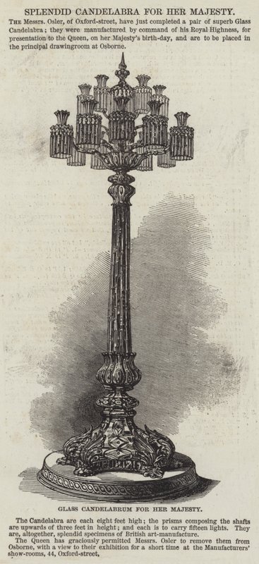 Splendido candelabro per Sua Maestà da English School