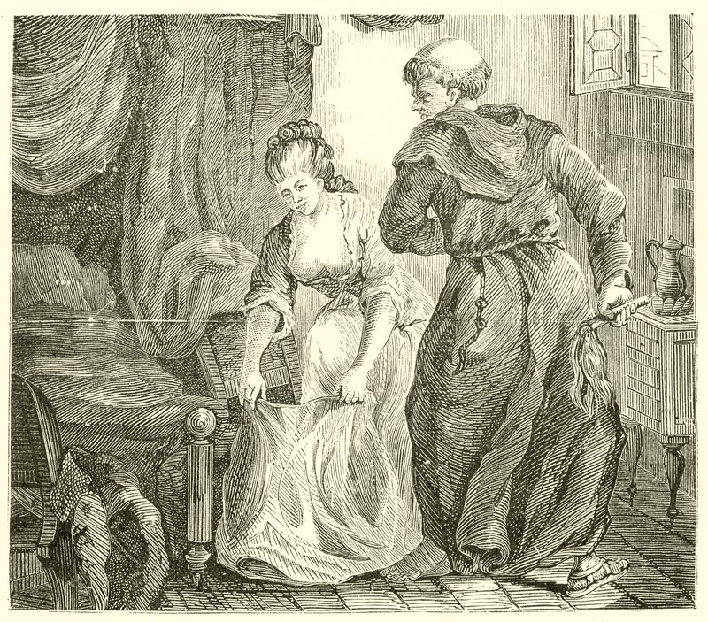 San Edmondo, vescovo di Canterbury, mentre studiava a Parigi, fu tormentato da una giovane donna molto bella da English School