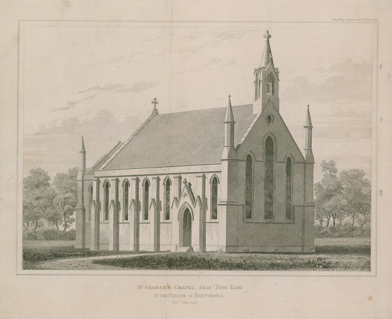 Cappella di San Giorgio, vicino a Nine Elms, Battersea da English School