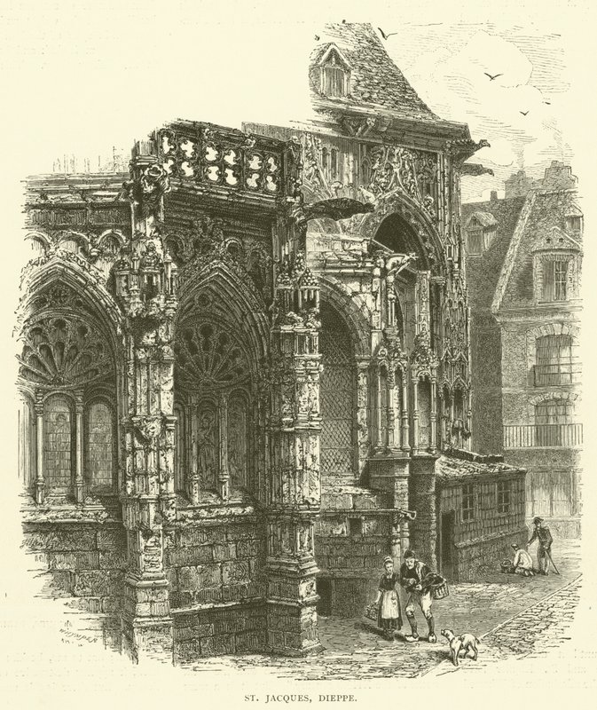 St Jacques, Dieppe (incisione) da English School