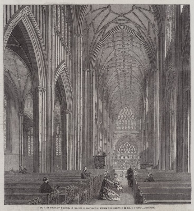 Santa Maria Redcliff, Bristol, in Processo di Restauro sotto la Direzione dell