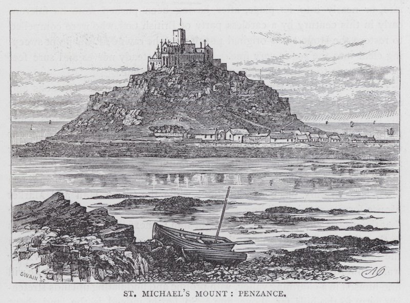 Monte San Michele, Penzance (incisione) da English School