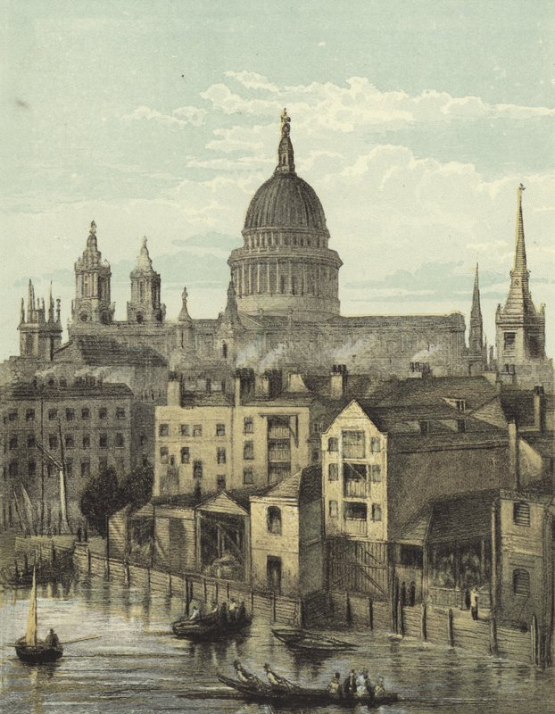 Cattedrale di San Paolo, Vista del Fronte Sud dal Ponte di Southwark da English School