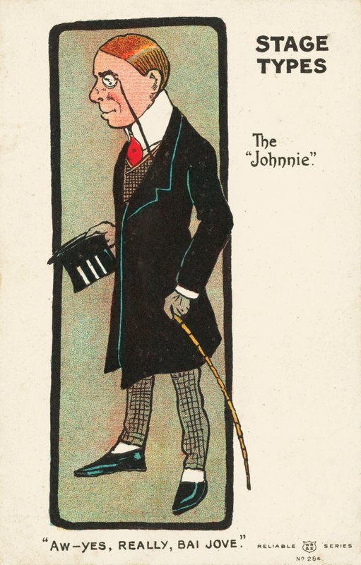 Tipi di scena: il "Johnnie" (litografia a colori) da English School