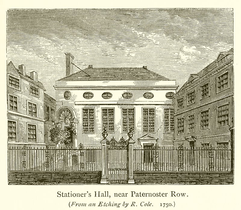 Stationers Hall, vicino a Paternoster Row da English School