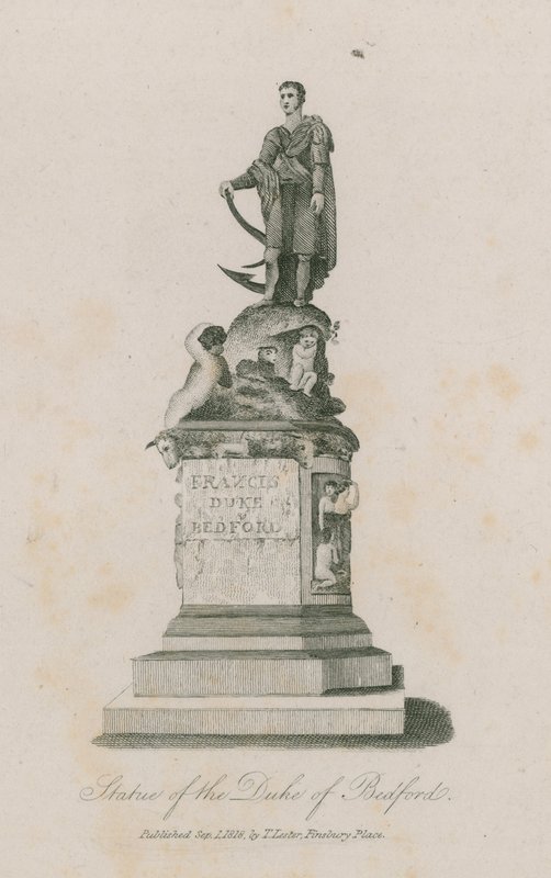 Statua di Frances, Duca di Bedford, in Russell Square, Londra da English School