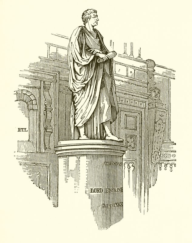 Statua di Lord Erskine nella Lincoln