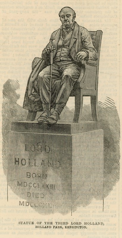 Statua del terzo Lord Holland a Holland Park, Kensington da English School